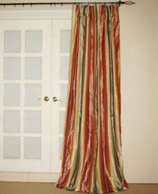 Signature Miami-Stripe Silk Taffeta Drapes and Curtains