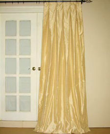 Plaid\Signature Nelson Check Silk Taffeta Drapes and Curtains